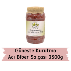 Güneşte Kurutma Acı Biber Salçası 3500g